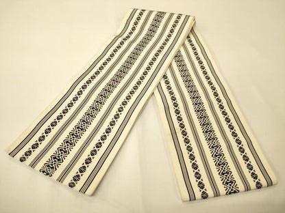 平和屋着物●本場筑前博多織　半幅帯　献上柄　正絹　逸品　CABK6080ak