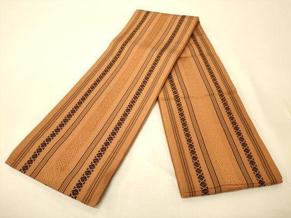 平和屋着物●本場筑前博多織　半幅帯　献上柄　正絹　逸品　CABK6081ak