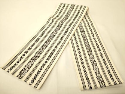 平和屋着物●本場筑前博多織　半幅帯　献上柄　正絹　逸品　CABK6082ak