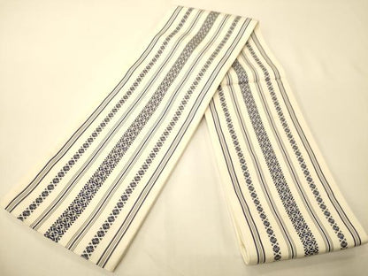 平和屋着物●本場筑前博多織　半幅帯　献上柄　証紙付き　正絹　逸品　CABK6092ak