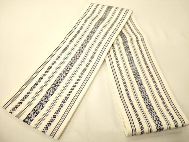 平和屋着物●本場筑前博多織　半幅帯　献上柄　証紙付き　正絹　逸品　CABK6092ak