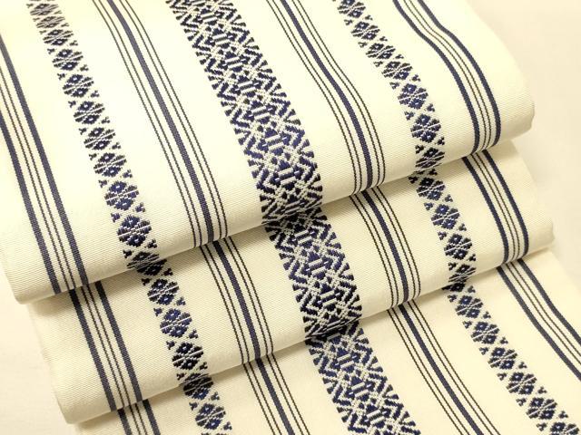 平和屋着物●本場筑前博多織　半幅帯　献上柄　証紙付き　正絹　逸品　CABK6092ak