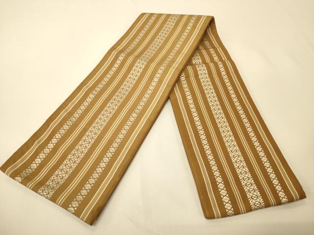 平和屋着物●本場筑前博多織　半幅帯　献上柄　証紙付き　正絹　逸品　CABK6093ak