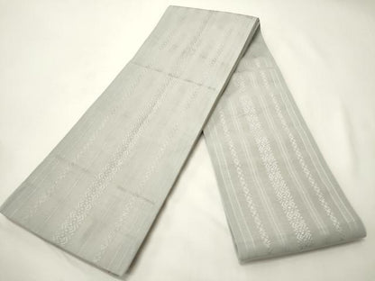 平和屋着物●本場筑前博多織　両面　半幅帯　壁画間道/献上柄　正絹　逸品　CABK6099ak