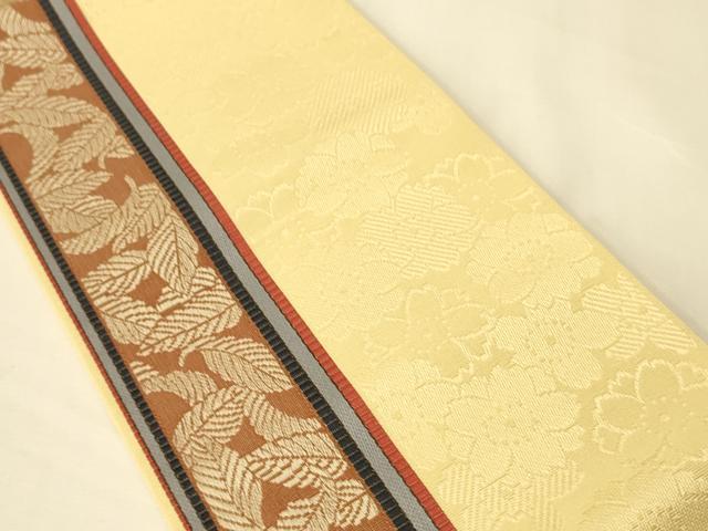 平和屋着物●本場筑前博多織　半幅帯　舞桜間道　正絹　逸品　CABK6128ak