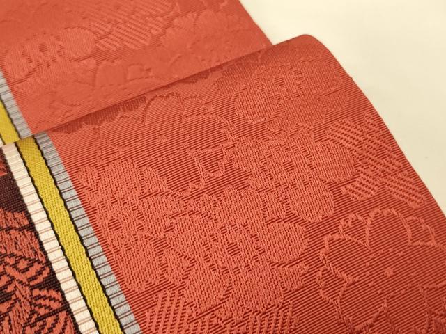 平和屋着物●本場筑前博多織　半幅帯　舞桜間道　正絹　逸品　CABK6158ak