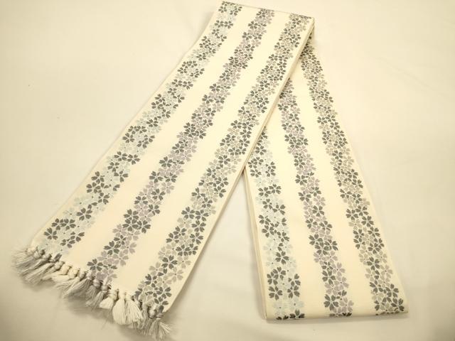 平和屋着物●本場筑前博多織　半幅帯　桜間道　正絹　逸品　CABK6209ak