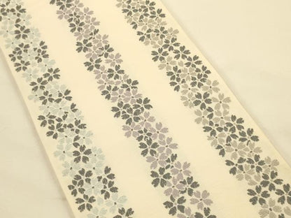 平和屋着物●本場筑前博多織　半幅帯　桜間道　正絹　逸品　CABK6209ak