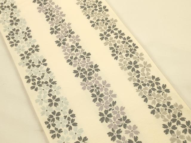平和屋着物●本場筑前博多織　半幅帯　桜間道　正絹　逸品　CABK6209ak
