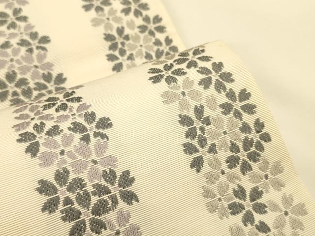 平和屋着物●本場筑前博多織　半幅帯　桜間道　正絹　逸品　CABK6209ak