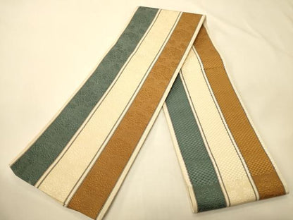 平和屋着物●本場筑前博多織　半幅帯　花間道　正絹　逸品　CABK6235ak