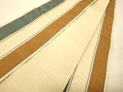 平和屋着物●本場筑前博多織　半幅帯　花間道　正絹　逸品　CABK6235ak