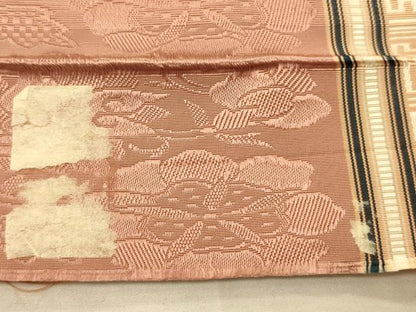 平和屋着物●本場筑前博多織　半幅帯　寺嶋織物謹製　花間道　証紙付き　正絹　逸品　CABK6241ak