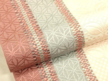平和屋着物●本場筑前博多織　半幅帯　枝花文　正絹　逸品　CABK6247ak