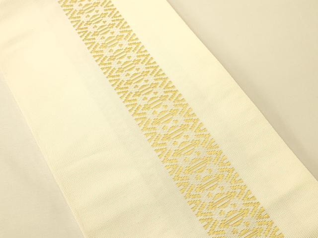 平和屋着物●本場筑前博多織　両面　半幅帯　献上柄　正絹　逸品　未使用　CABK6262ak