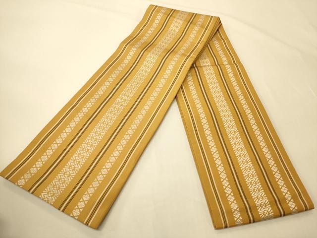 平和屋着物●本場筑前博多織　半幅帯　森博多織謹製　献上柄　証紙付き　正絹　逸品　CABK6273ak
