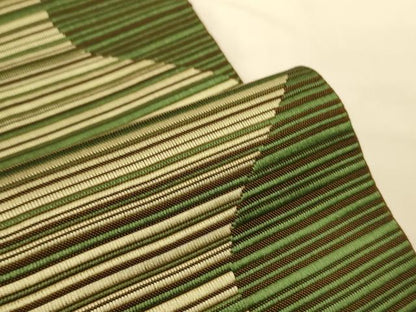 平和屋着物●本場筑前博多織　半幅帯　霞文　正絹　逸品　CABK6276ak