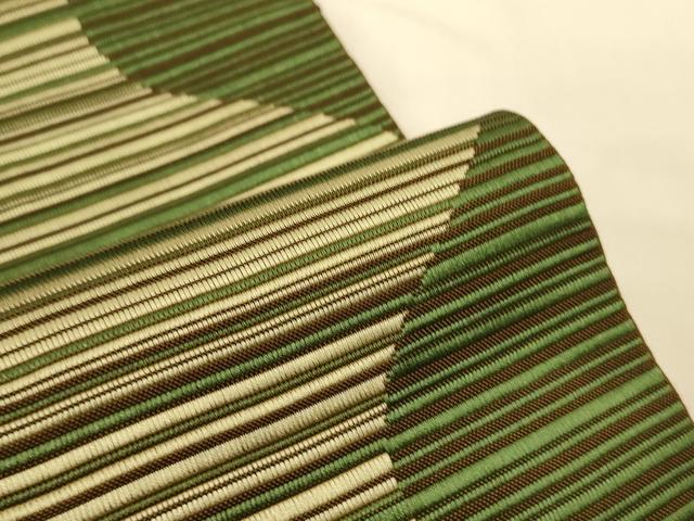 平和屋着物●本場筑前博多織　半幅帯　霞文　正絹　逸品　CABK6276ak