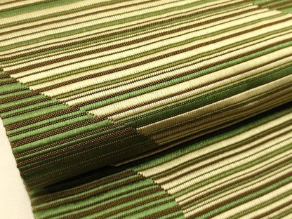 平和屋着物●本場筑前博多織　半幅帯　霞文　正絹　逸品　CABK6276ak