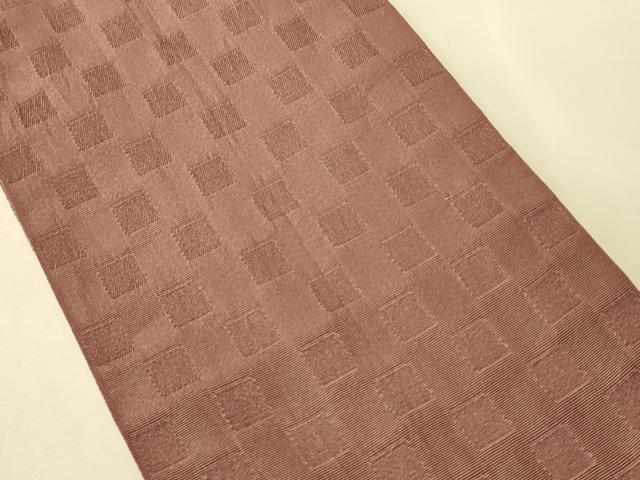 平和屋着物●両面　半幅帯　丸文/市松文　CABK6302ak