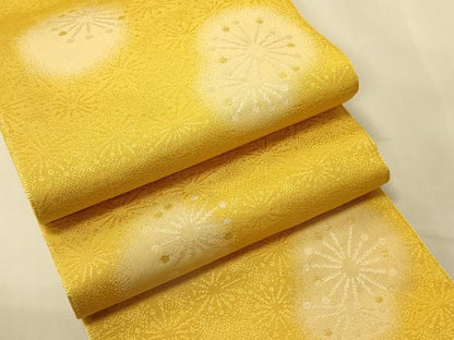 平和屋着物●世界的ファッションデザイナー　山本寛斎　kansaiブランド　両面　半幅帯　花火　証紙付き　未使用　CABK6312ak