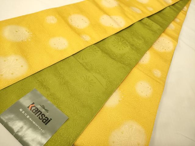 平和屋着物●世界的ファッションデザイナー　山本寛斎　kansaiブランド　両面　半幅帯　花火　証紙付き　未使用　CABK6312ak