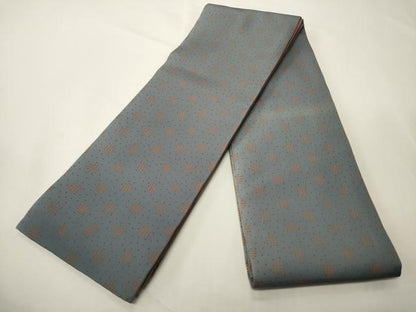 平和屋着物●両面　半幅帯　幾何学文　正絹　逸品　未使用　CABK6319ak