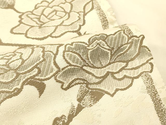 平和屋着物●両面　半幅帯　枝花文/花尽し文　正絹　逸品　CABK6326ak
