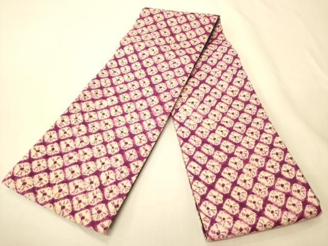 平和屋着物●半幅帯　蜘蛛絞り　正絹　逸品　CABK6343ak