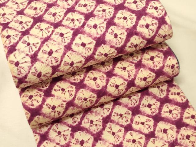 平和屋着物●半幅帯　蜘蛛絞り　正絹　逸品　CABK6343ak