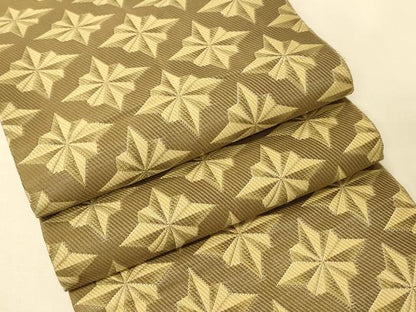 平和屋着物●両面　半幅帯　墨流し文様/幾何学文　正絹　逸品　CABK6366ak
