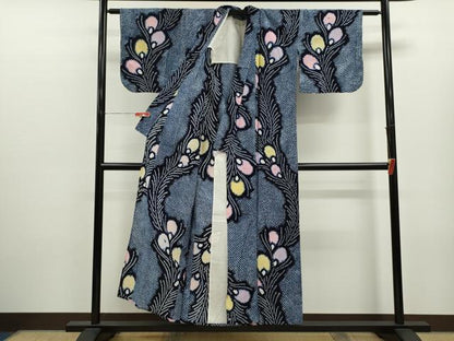 平和屋着物∴夏物　浴衣　有松鳴海絞り　草木文　綿　逸品　CABK6406ze