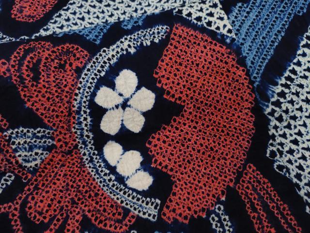 平和屋着物∴夏物　浴衣　有松鳴海絞り　鼓花文　綿　逸品　CABK6412ze