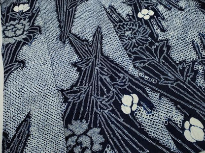 平和屋着物∴夏物　浴衣　有松鳴海絞り　草花文　綿　逸品　CABK6417ze