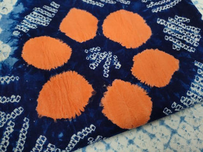 平和屋着物∴夏物　浴衣　有松鳴海絞り　草花文　綿　逸品　CABK6428ze