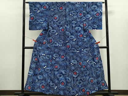 平和屋着物∴夏物　浴衣　有松鳴海絞り　朝顔　綿　逸品　未使用　CABK6433ze