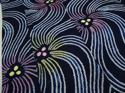 平和屋着物∴夏物　浴衣　有松鳴海絞り　舞花文　綿　逸品　CABK6451ze