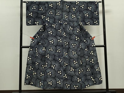 平和屋着物∴夏物　浴衣　有松鳴海絞り　花尽くし　綿　逸品　未使用　CABK6452ze