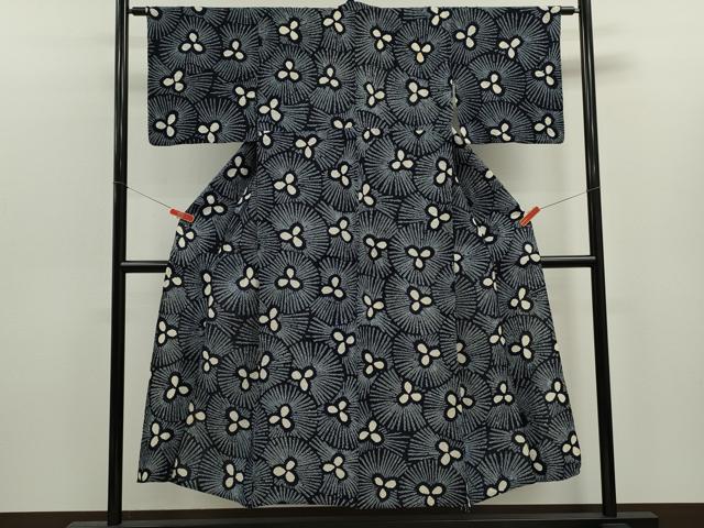 平和屋着物∴夏物　浴衣　有松鳴海絞り　花尽くし　綿　逸品　未使用　CABK6452ze