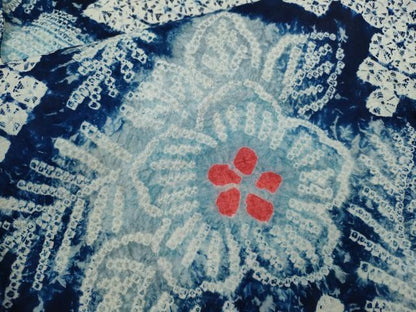 平和屋着物∴夏物　浴衣　有松鳴海絞り　草花文　綿　逸品　CABK6461ze