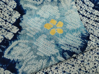 平和屋着物∴夏物　浴衣　有松鳴海絞り　草花文　綿　逸品　CABK6461ze