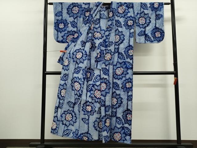 平和屋着物∴夏物　浴衣　有松鳴海絞り　向日葵　綿　逸品　CABK6465ze
