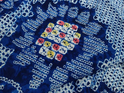 平和屋着物∴夏物　浴衣　有松鳴海絞り　向日葵　綿　逸品　CABK6465ze