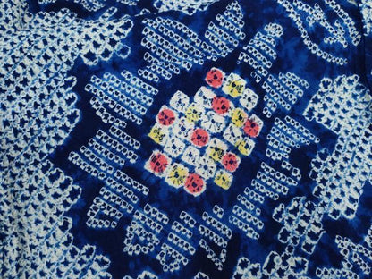 平和屋着物∴夏物　浴衣　有松鳴海絞り　向日葵　綿　逸品　CABK6465ze