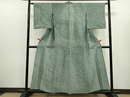 平和屋着物∴夏物　浴衣　有松鳴海絞り　蜘蛛絞り　綿　逸品　CABK6466ze