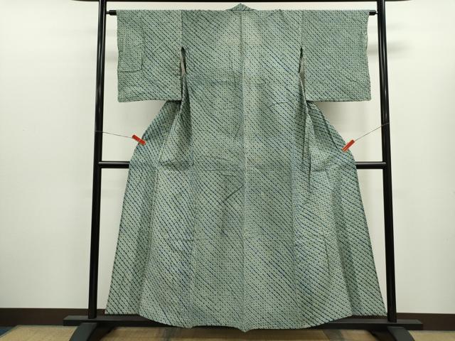 平和屋着物∴夏物　浴衣　有松鳴海絞り　蜘蛛絞り　綿　逸品　CABK6466ze