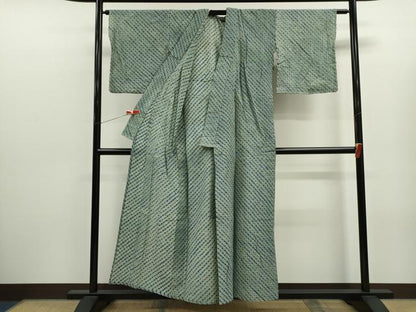 平和屋着物∴夏物　浴衣　有松鳴海絞り　蜘蛛絞り　綿　逸品　CABK6466ze