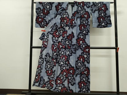 平和屋着物∴夏物　浴衣　有松鳴海絞り　舞花文　綿　逸品　CABK6472ze