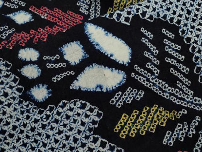 平和屋着物∴夏物　浴衣　有松鳴海絞り　枝花文　綿　逸品　CABK6483ze