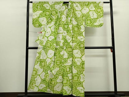 平和屋着物∴夏物　浴衣　有松鳴海絞り　舞花文　綿　逸品　CABK6486ze